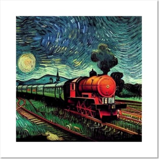 Starry Night Wizarding Express Train Posters and Art